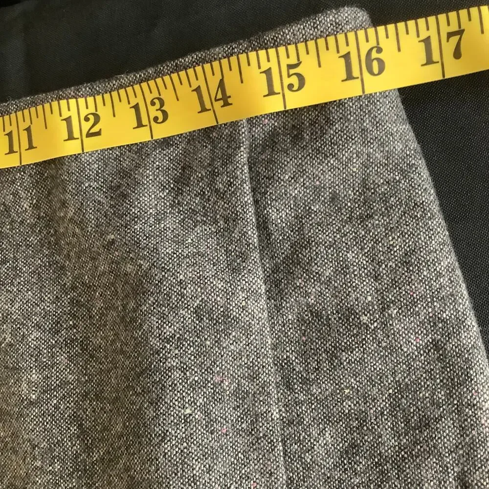 Talbots Wool Blend Confetti Tweed Lined Straight Pencil Skirt Gray Womens Sz 10